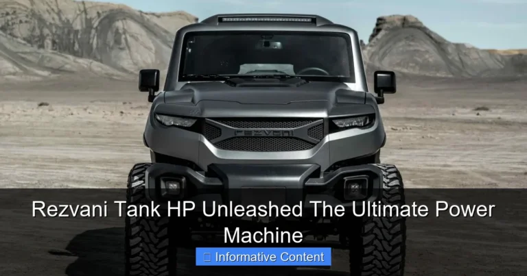 Rezvani Tank HP Unleashed The Ultimate Power Machine
