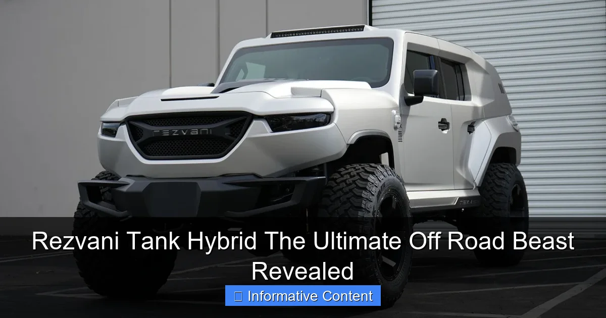 Rezvani Tank Hybrid The Ultimate Off Road Beast Revealed