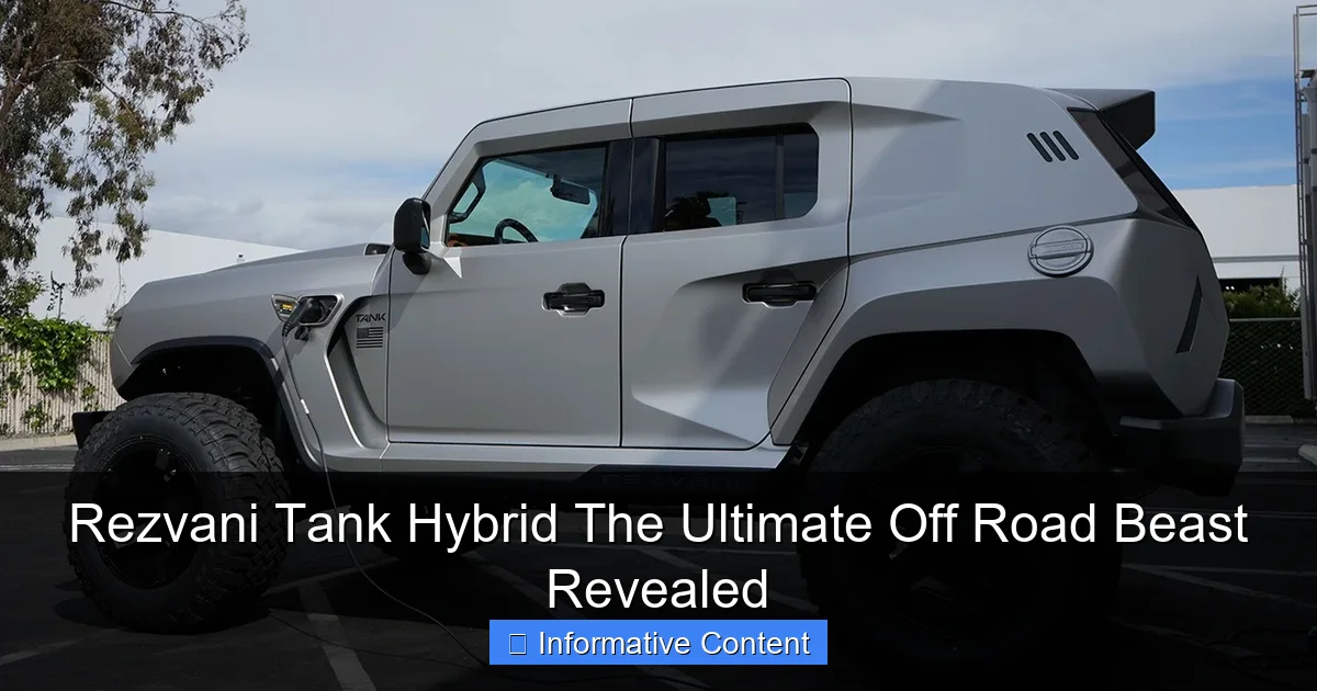 Rezvani Tank Hybrid The Ultimate Off Road Beast Revealed