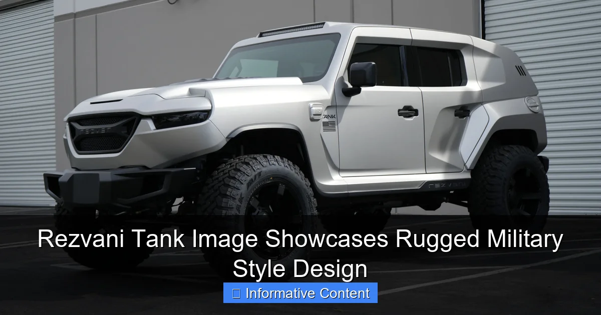 Rezvani Tank Image Showcases Rugged Military Style Design