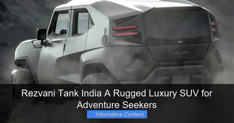 Rezvani Tank India A Rugged Luxury SUV for Adventure Seekers