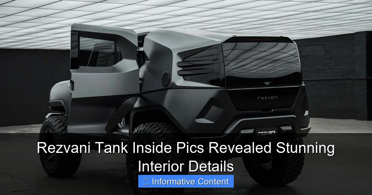 Rezvani Tank Inside Pics Revealed Stunning Interior Details