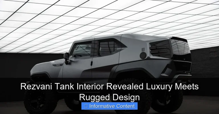Rezvani Tank Interior Revealed Luxury Meets Rugged Design