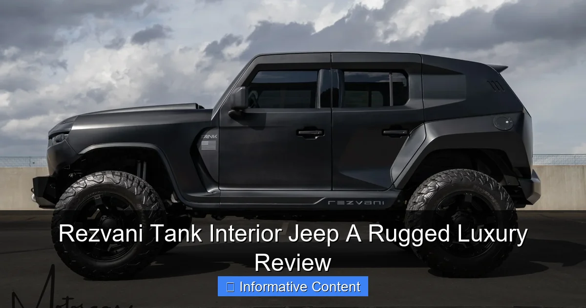 Rezvani Tank Interior Jeep A Rugged Luxury Review