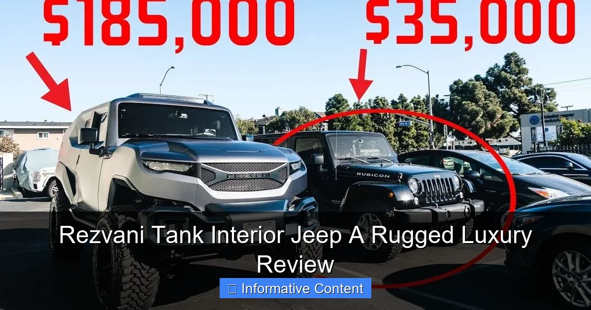 Rezvani Tank Interior Jeep A Rugged Luxury Review