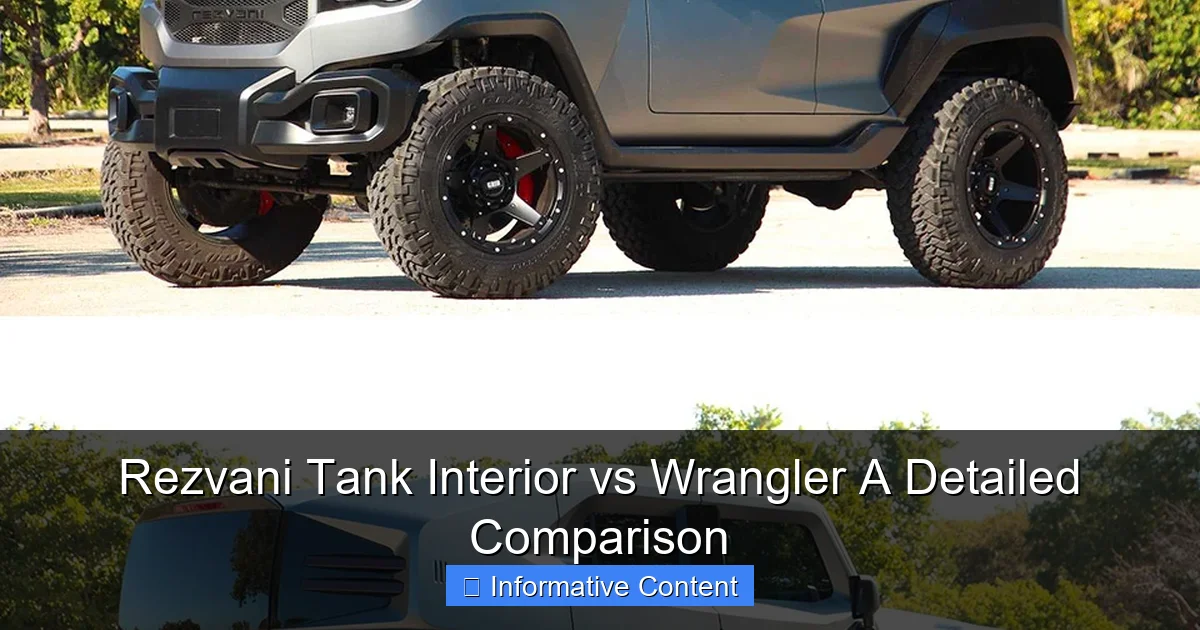 Rezvani Tank Interior vs Wrangler A Detailed Comparison