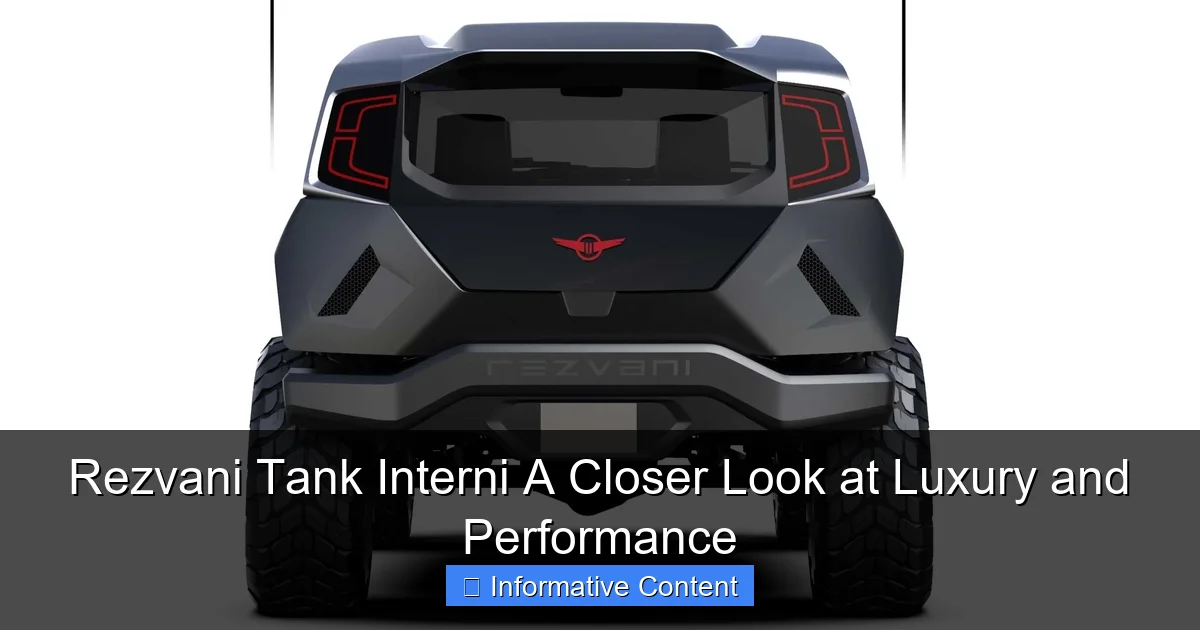 Rezvani Tank Interni A Closer Look at Luxury and Performance