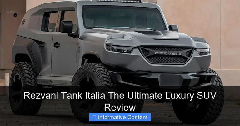 Rezvani Tank Italia The Ultimate Luxury SUV Review