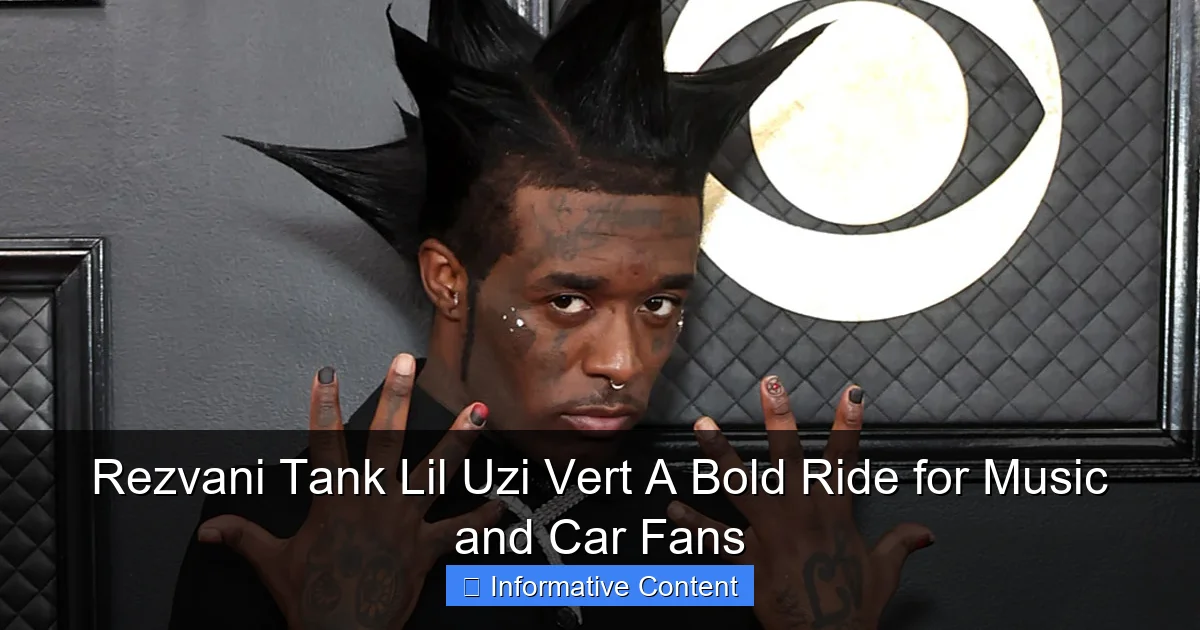 Rezvani Tank Lil Uzi Vert A Bold Ride for Music and Car Fans