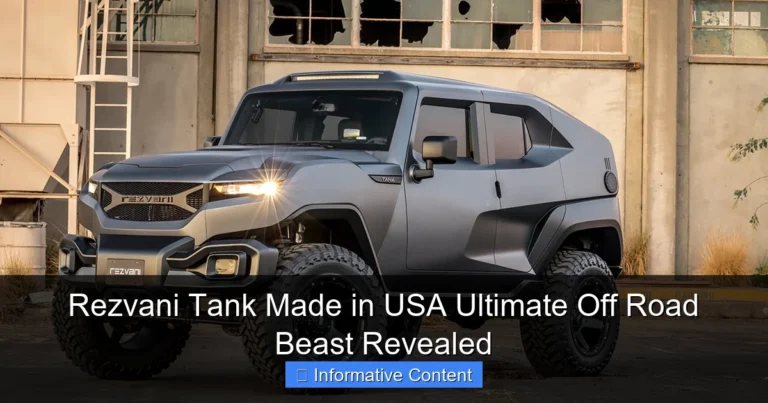 Rezvani Tank Made in USA Ultimate Off Road Beast Revealed