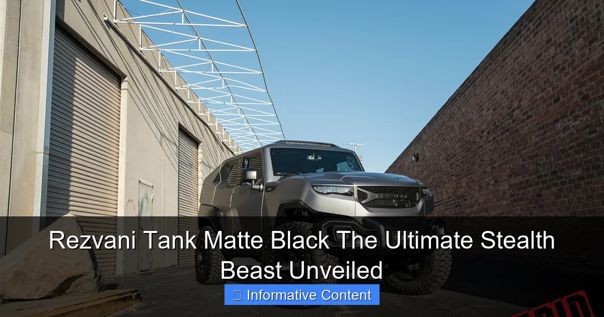 Rezvani Tank Matte Black The Ultimate Stealth Beast Unveiled