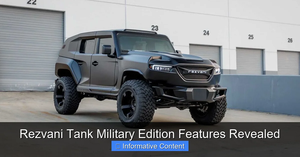 Rezvani Tank Military Edition Features Revealed