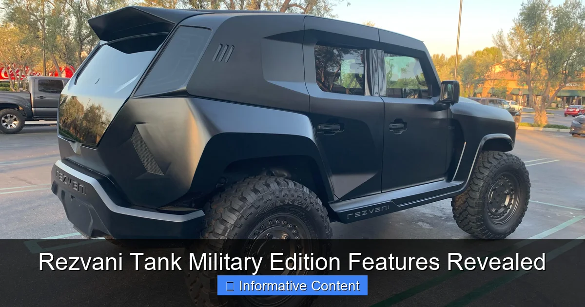 Rezvani Tank Military Edition Features Revealed