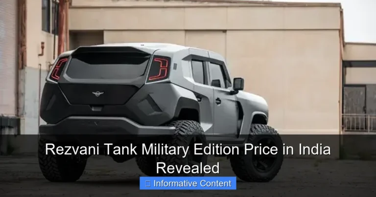 Rezvani Tank Military Edition Price in India Revealed