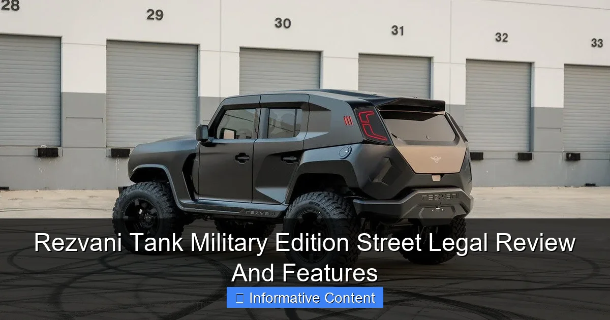 Rezvani Tank Military Edition Street Legal Review And Features