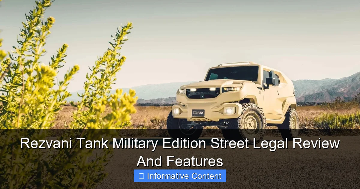 Rezvani Tank Military Edition Street Legal Review And Features