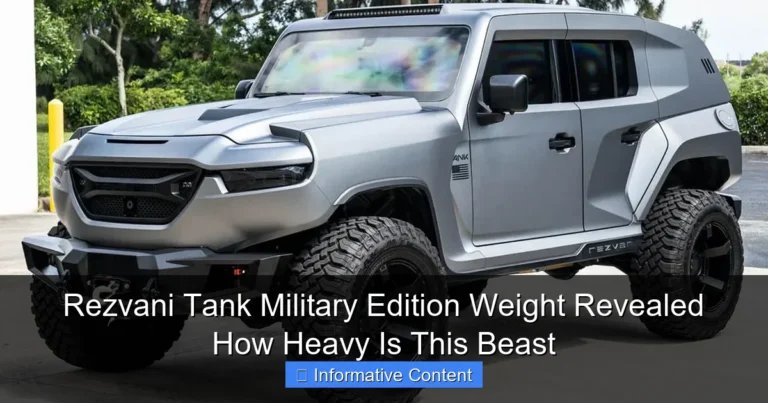Rezvani Tank Military Edition Weight Revealed How Heavy Is This Beast