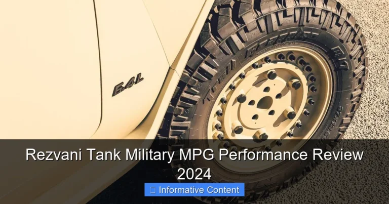 Rezvani Tank Military MPG Performance Review 2024
