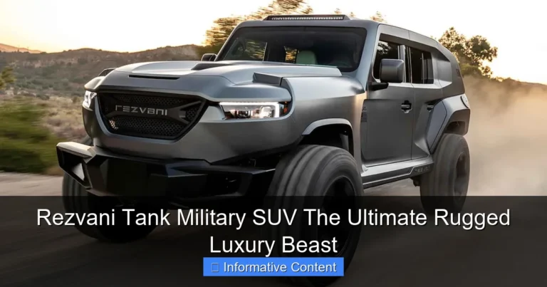 Rezvani Tank Military SUV The Ultimate Rugged Luxury Beast