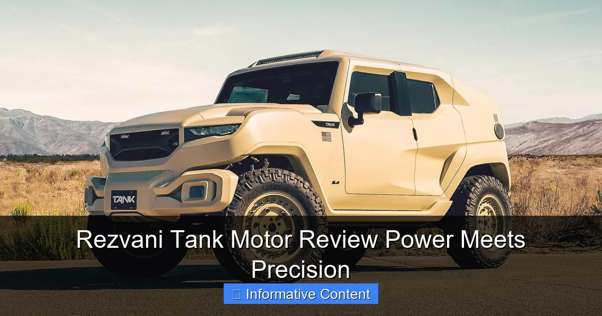 Rezvani Tank Motor Review Power Meets Precision