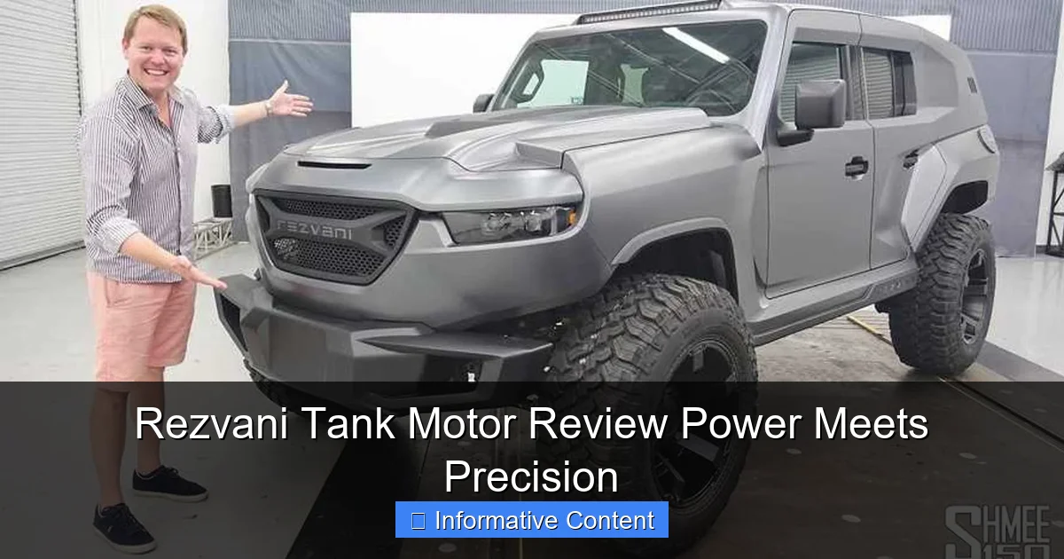 Rezvani Tank Motor Review Power Meets Precision