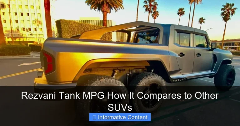 Rezvani Tank MPG How It Compares to Other SUVs