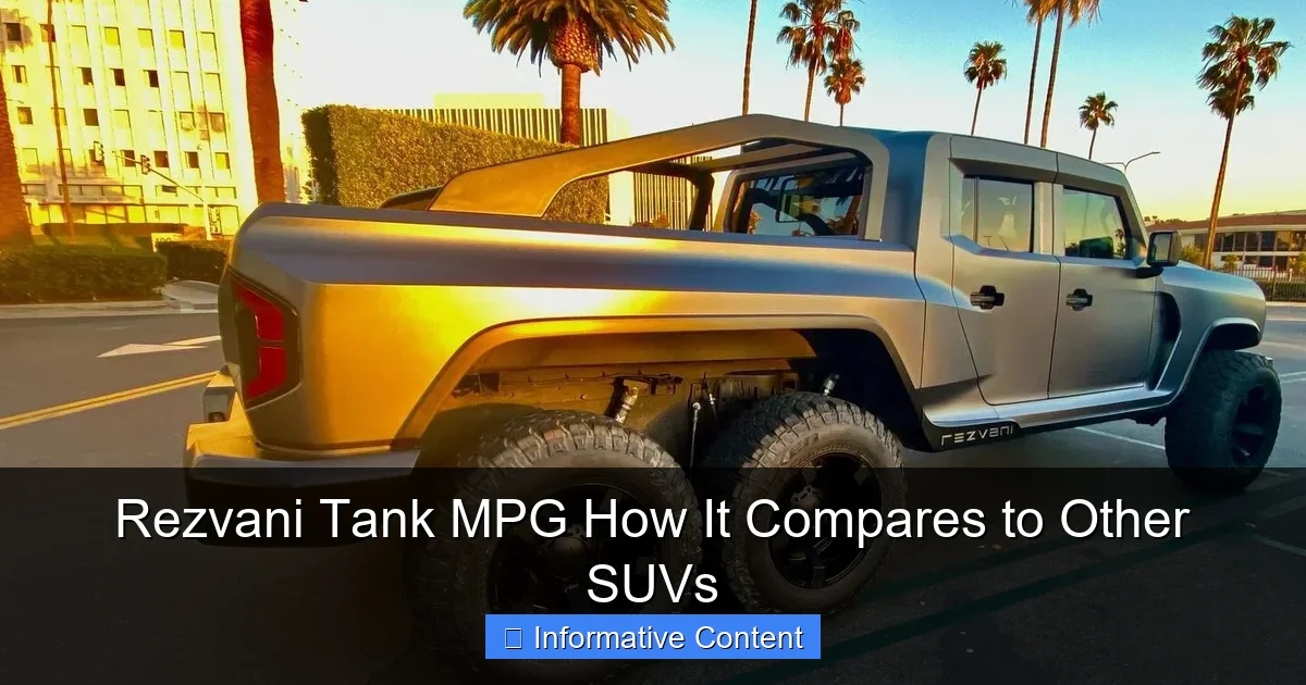 Rezvani Tank MPG How It Compares to Other SUVs