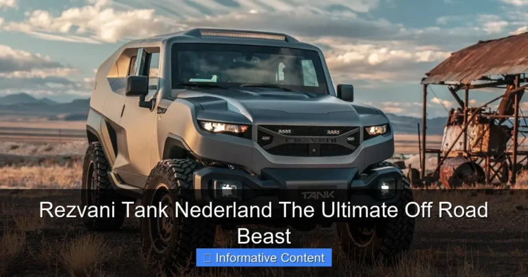 Rezvani Tank Nederland The Ultimate Off Road Beast