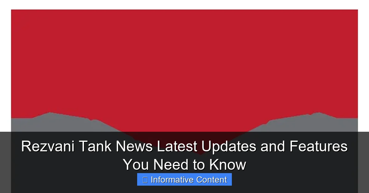 Rezvani Tank News Latest Updates and Features You Need to Know