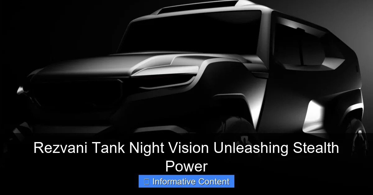 Rezvani Tank Night Vision Unleashing Stealth Power