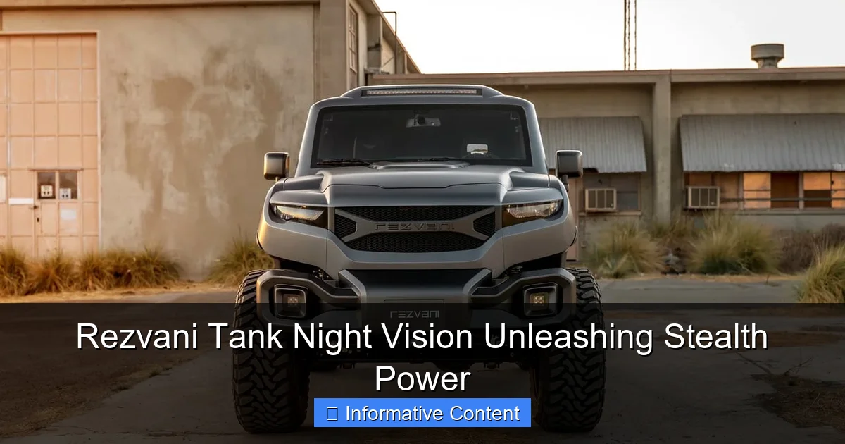 Rezvani Tank Night Vision Unleashing Stealth Power