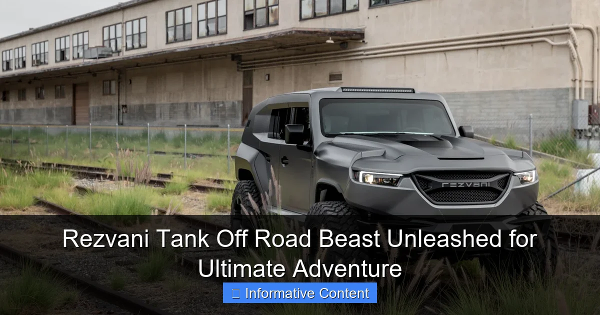 Rezvani Tank Off Road Beast Unleashed for Ultimate Adventure