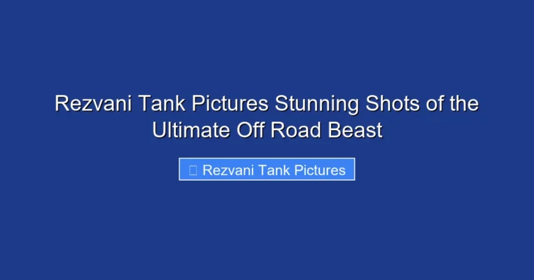 Rezvani Tank Pictures Stunning Shots of the Ultimate Off Road Beast