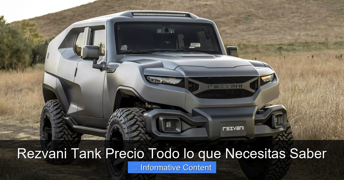 Rezvani Tank Precio Todo lo que Necesitas Saber