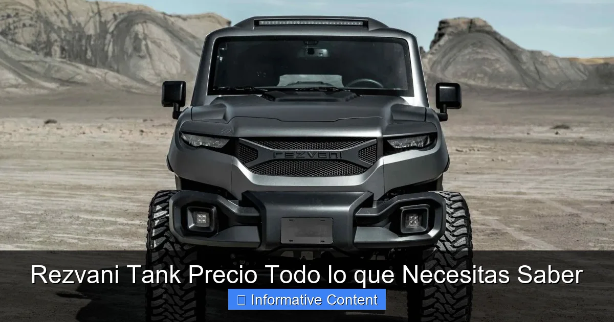 Rezvani Tank Precio Todo lo que Necesitas Saber