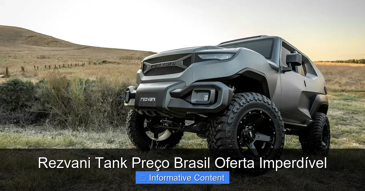 Rezvani Tank Preço Brasil Oferta Imperdível