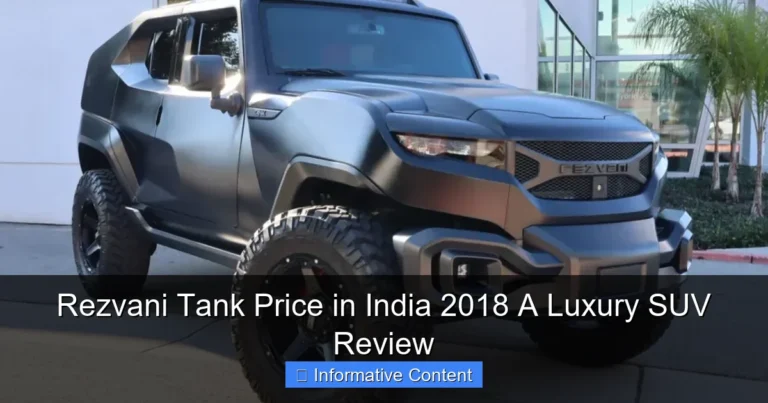 Rezvani Tank Price in India 2018 A Luxury SUV Review