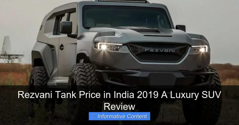 Rezvani Tank Price in India 2019 A Luxury SUV Review