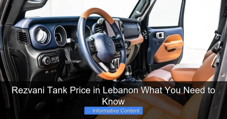 Rezvani Tank Price in Lebanon What You Need to Know