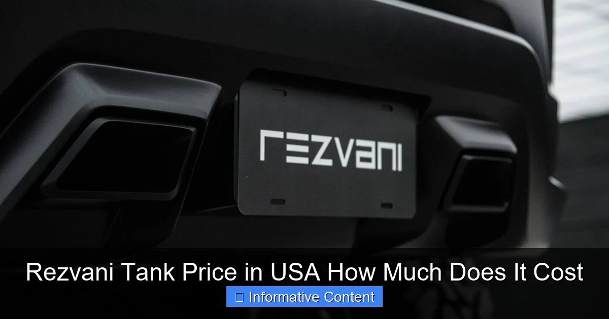 Rezvani Tank Price in USA How Much Does It Cost