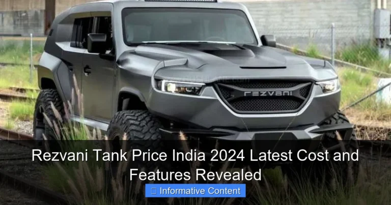 Rezvani Tank Price India 2024 Latest Cost and Features Revealed