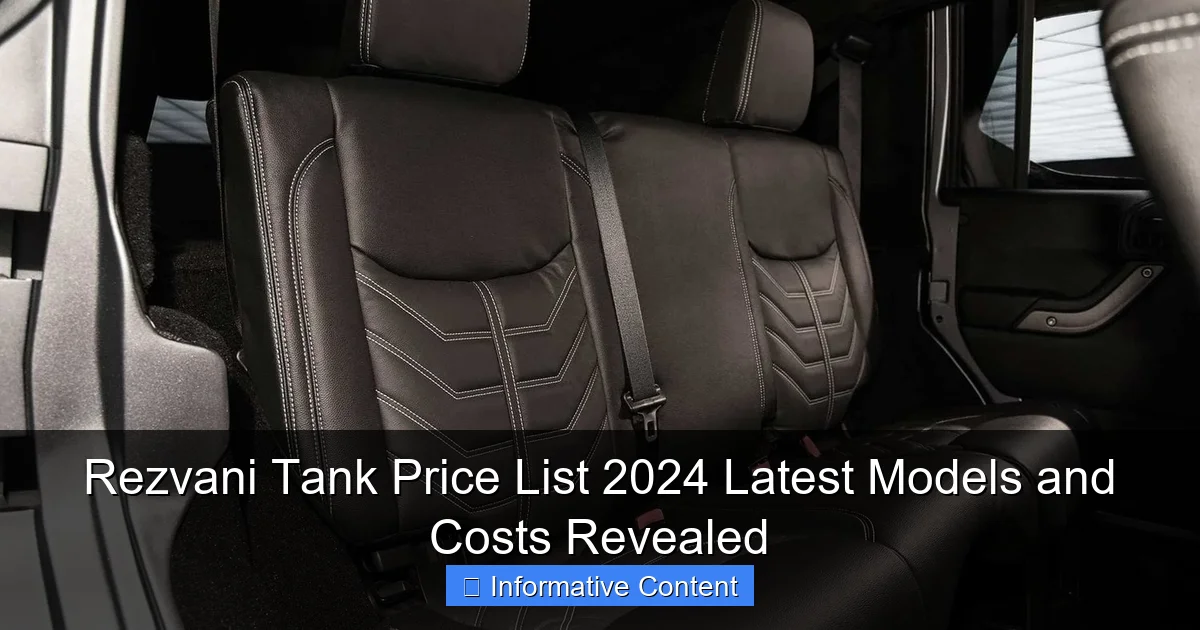Rezvani Tank Price List 2024 Latest Models and Costs Revealed
