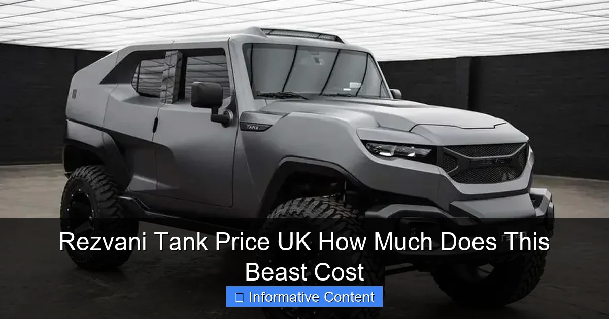Rezvani Tank Price UK How Much Does This Beast Cost