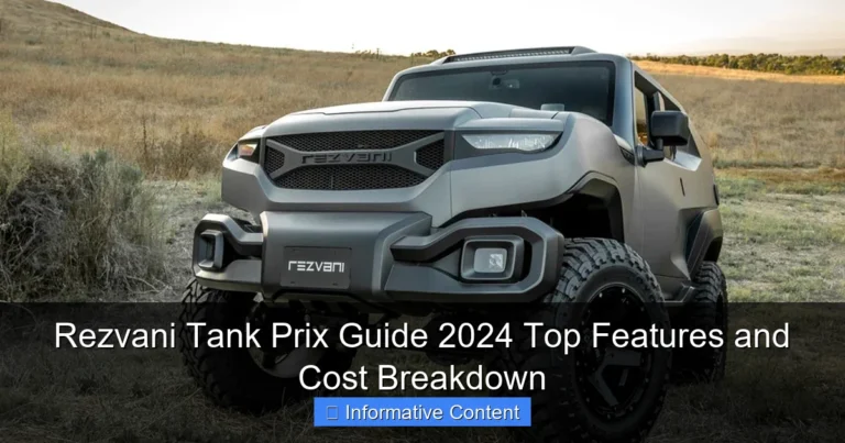Rezvani Tank Prix Guide 2024 Top Features and Cost Breakdown