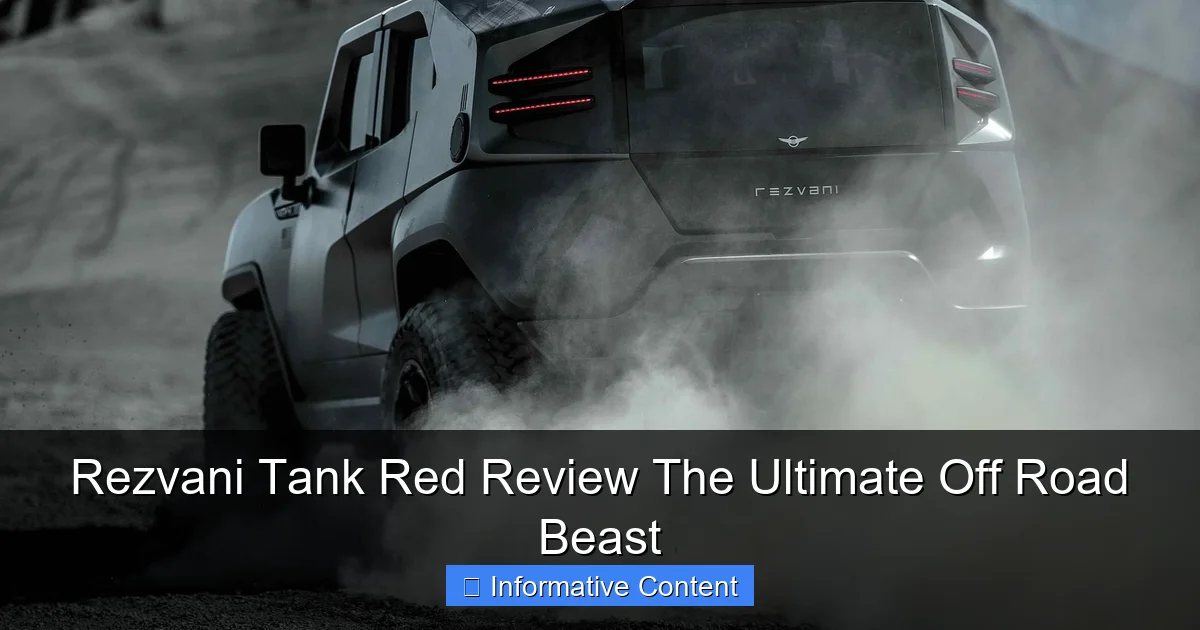 Rezvani Tank Red Review The Ultimate Off Road Beast