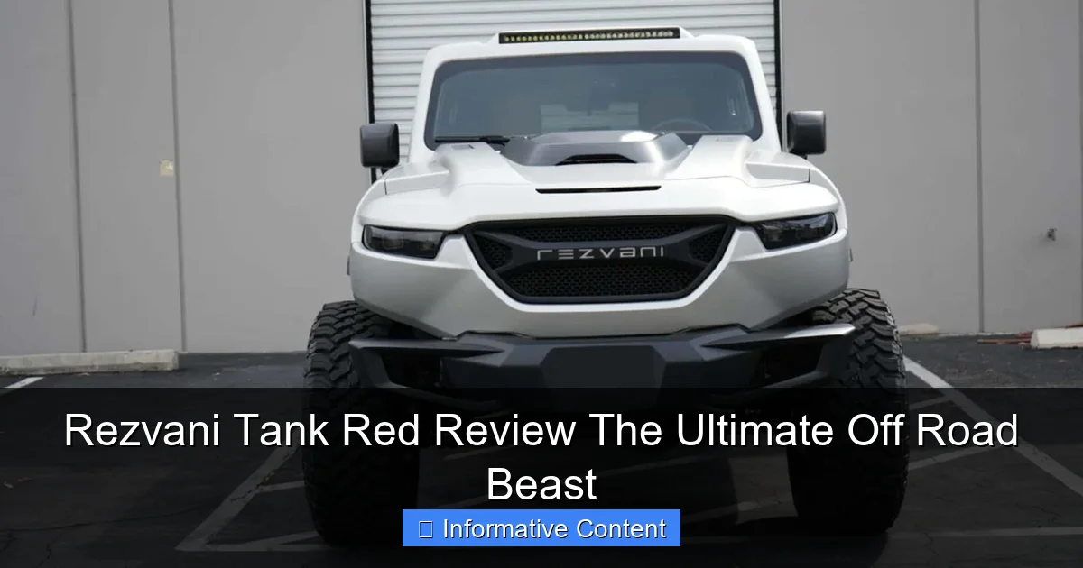 Rezvani Tank Red Review The Ultimate Off Road Beast