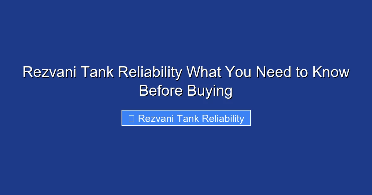 Rezvani Tank Reliability What You Need to Know Before Buying