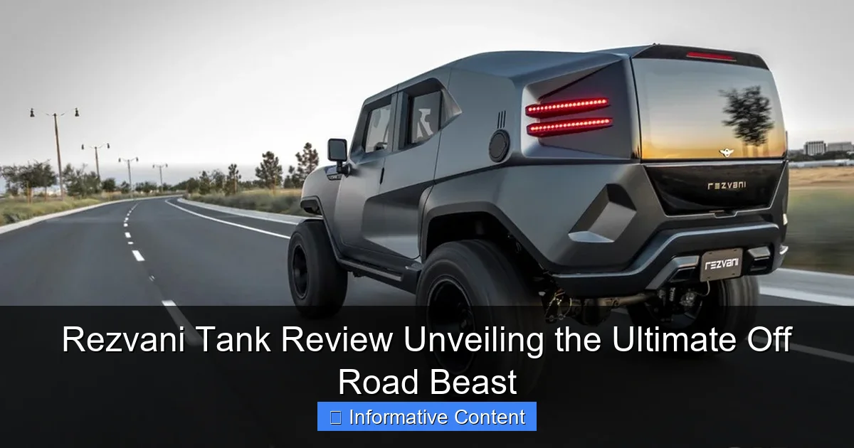 Rezvani Tank Review Unveiling the Ultimate Off Road Beast