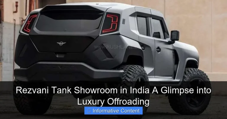 Rezvani Tank Showroom in India A Glimpse into Luxury Offroading