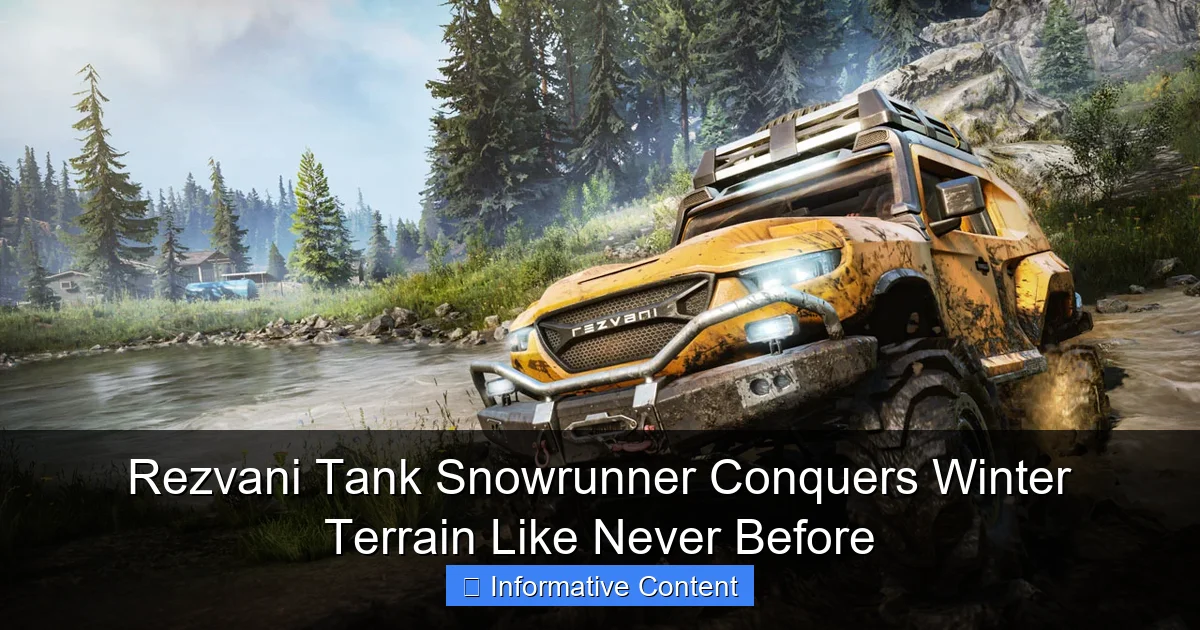 Rezvani Tank Snowrunner Conquers Winter Terrain Like Never Before